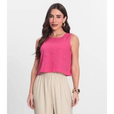 Imagem de Regata De Linho Feminina Endless Rosa, GG, Rosa