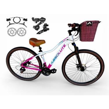 Imagem de Bicicleta Aro 29 Absolute Hera Feminina Vintage Retrô Shimano 21v Hidráulica Confortável Cesta-Feminino
