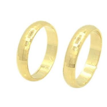 Imagem de Aliança em Ouro 18K 4,00 mm com Acabamento Diamantado - Justino Ribas,