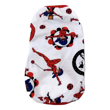 Imagem de Pijama para cachorro Estampa Miraculosas branca Tamanho G