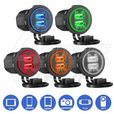 Imagem de Adaptador Tomada 12v 24v Carregador Carro Usb Saida 5v 2.1a