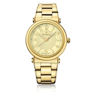 Imagem de Relógio Pulso Jean Vernier Masculino Aço Dourado Jv01147