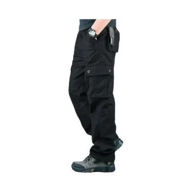 Imagem de Calça Cargo Tática Masculina Camuflada - Algodão - Para Trabalho e Cam