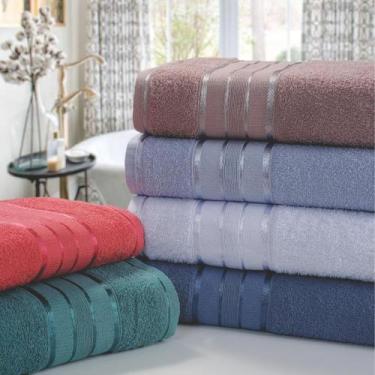 Imagem de Kit 4 peças Toalhas Banho Algodão Macia Iris - Margex, SORTIDOS