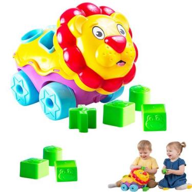 Imagem de Brinquedo Leao Formas Geometrica Infantil Bebe Didatico Cor - BS TOYS