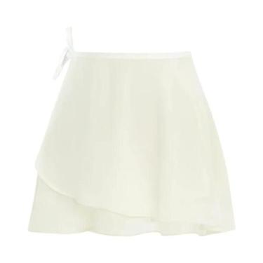 Imagem de Saia De Ballet Chiffon Curta Para Mulheres Adultas Com Amarração Em Re