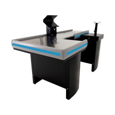 Imagem de Checkout Leve De 2,00M Mesa Reta Com Kit e Furação Para Balança Innal,