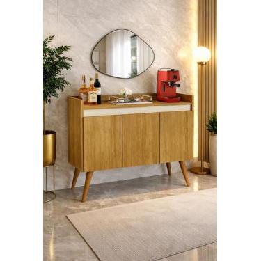 Imagem de Armario Aparador Buffet Prime Sala Luxo 3 Portas Pés Palito Cores - MJ