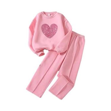 Imagem de Conjunto De Roupas Quentes Para Meninas Outono/Inverno, Top Com Estamp