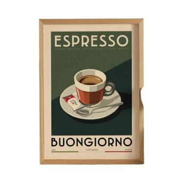 Imagem de Impressão Em Tela De Café Expresso Estilo Bauhaus De Meio Século, Arte