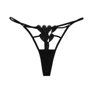 Imagem de Calcinha De Renda Transparente De Cintura Baixa, G String Para Mulhere