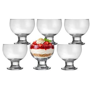 Imagem de Jogo 6 Taça Copo De Vidro Paulista Grosso Sobremesa 240ml - CLICK HOUS