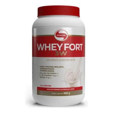 Imagem de Whey Fort 3w Neutro 900g Vitafor - Congratulations Store