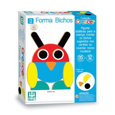 Imagem de Jogo Pedagógico Forma Bichos - Crescer para Associação de Formas e Cores com Peças de A...