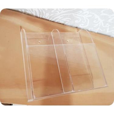 Imagem de Porta Controle em Acrílico para 2 Controles Remotos - Organizador Prát