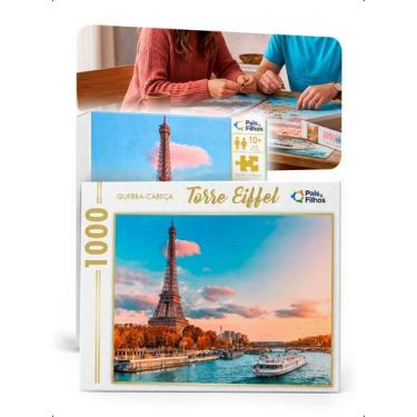 Imagem de Quebra Cabeça 1000 Peças Torre Eiffel Paris Família e Amigos - Klizz