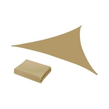 Imagem de Toldo Triangular Impermeável Com Proteção UV E Cordas Grátis Para Jard