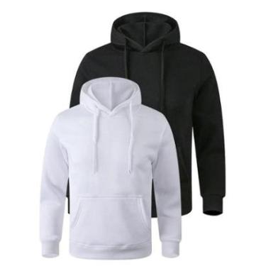 Imagem de Kit 2 Moletons Masculino Bolso Canguru Moleton Casual Capuz moletom Conforto Alta qualidade-Unissex