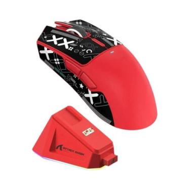 Imagem de Mouse Gamer Sem Fio X11 Attack Shark 1K Hz PAW3311 RGB Com Carregador 