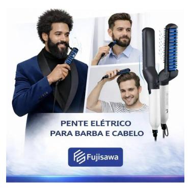 Imagem de Chapinha Escova Pente Elétrico Alisador e Modelador de Cabel - Congrat