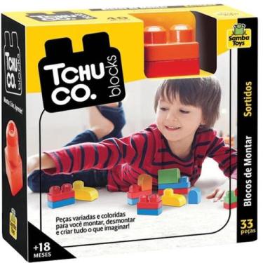 Imagem de Blocos De Montar Infantil Tchuco 33 Peças Samba Toys