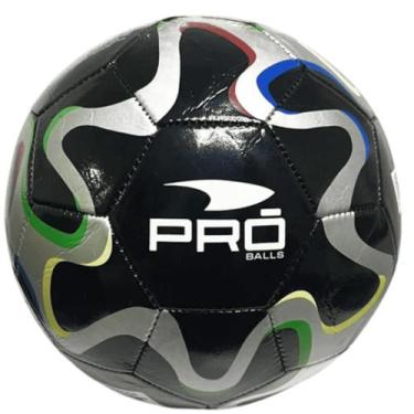 Imagem de Bola De Futebol Pro Balls Preta - Tamanho 5