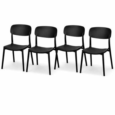 Imagem de Conjunto com 4 Cadeiras Esla Preto
