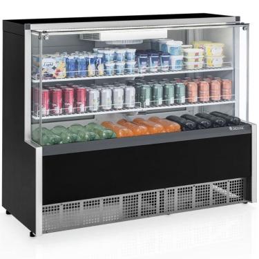 Imagem de Vitrine Refrigerada Ar Forçado Com Vidros Aquecidos Gpfa140A Preto Gelopar 220V