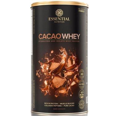 Imagem de Cacao Whey   Whey Protein Isolado + Hidrolisado   (840g)   Essential Nutrition-Unissex