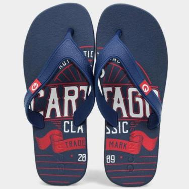 Imagem de Chinelo Cartago Dakar Masculino - Azul e Vermelho, 40