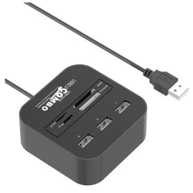 Imagem de Hub 3 Portas Usb - Leitor Micro Sd, M2, Ms Pro Duo Universal - KNUP BR