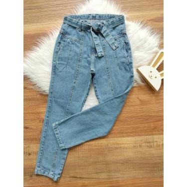 Imagem de Calça Jeans Juvenil Baggy Infantil Moda Linda Feminina - Dany E Dany S