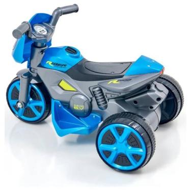 Imagem de Moto Elétrica Infantil Rider Azul 6V com Carregador Bivolt - Usual