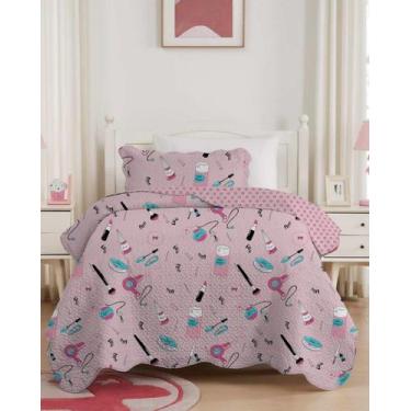 Imagem de Colcha Cobre Leito Solteiro Roupa De Cama Dupla Face Kit 2 - Camesa, M