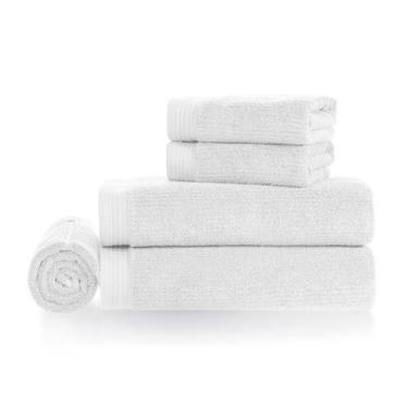 Imagem de Kit Jogo De Toalhas Karsten 5 Peças Banhão Rosto e Piso Imperial Fio P