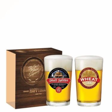 Imagem de Jogo Copos Cerveja Caldereta Decorado 300ml 2 Peças Ruvolo