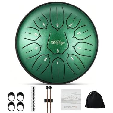 Imagem de LeSage Tambor de língua de aço de chuva para fora 15,2 cm 11 notas meditação handpan re...
