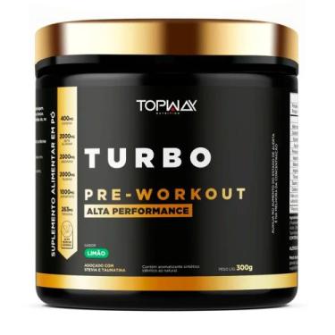 Imagem de Pré Treino Topway Turbo Pre Workout Alta Performance Sabor Limão 300g