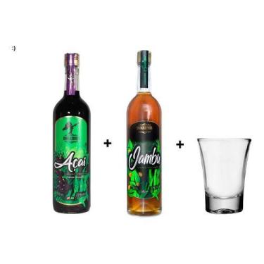 Imagem de Cachaça Indiazinha Jambu + Açai + Copo De Dose - À Original!