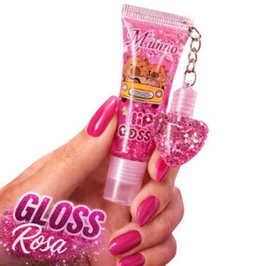 Imagem de Lip Gloss Infantil Capivara Brilho Lábial Brilho + Chaveiro - - EA ACE