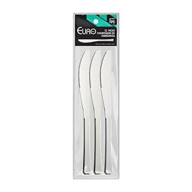 Imagem de Conjunto de Facas Inox Sobremesa 3 Peças Chanfradas Euro 
