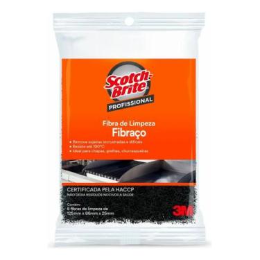 Imagem de Esponja 3m Scotch-brite Fibraço Profissional Com 5 Unidades Preto
