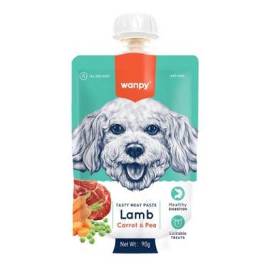 Imagem de Wanpy Creamy Petisco Sachê Cremoso Para Cães Natural Cordeiro