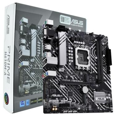 Imagem de Placa Mãe Prime H610M-A Socket LGA 1700 com VGA e DDR5 para Uso Profissional e Pessoal Asus