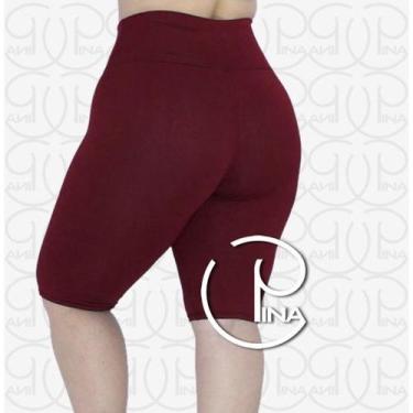 Imagem de Bermuda Plus Size Ciclista G1 G2 G3 G4 G5 G6 Feminina Poliamida PINA, 