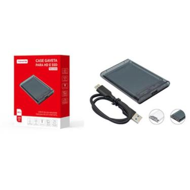 Imagem de Case P/ Hd Externo Usb 3.0 Ssd Hdd Sata 2.5 Notebook Pc Ps4 - Tomate