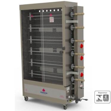 Imagem de Forno Assador Rotativo Infravermelho A Gás Progás Pr-631 Com 6 Espetos