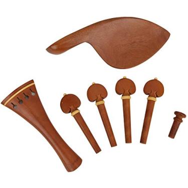 Imagem de Asixxsix Design arredondado de substituição simples para violino 4/4, acessórios para violino, reparação prática de violino de madeira jujubana para manutenção de violinos (Zaomu)