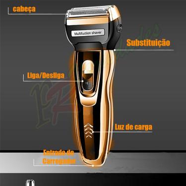 Imagem de Depilador Aparador 3x1 Profissional De Cabelo Nariz E Barba