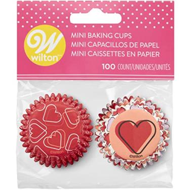 Imagem de Wilton Mini Baking Cups 100/Pkg-Hearts -W1500615